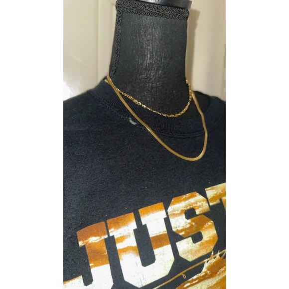 VINTAGE Jerzees Just Fish Crewneck Sweater Adult XL Black Graphic Fishing - Picture 5 of 9